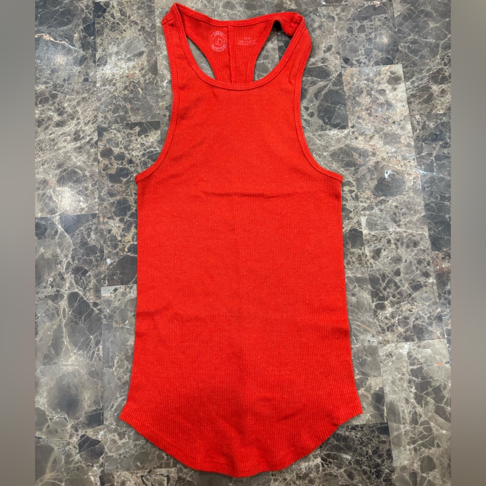 Urban Outfitters Bright Red Ribbed Top